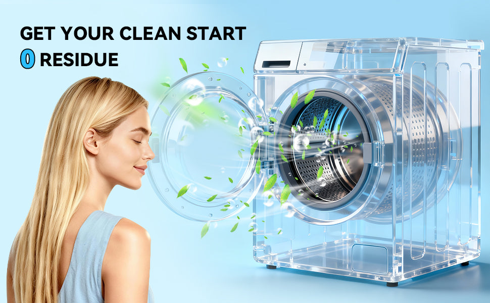 Beasy Washing Machine Cleaner Tablets 24 Count for HE Front and Top Loaders Include Deep & Basic